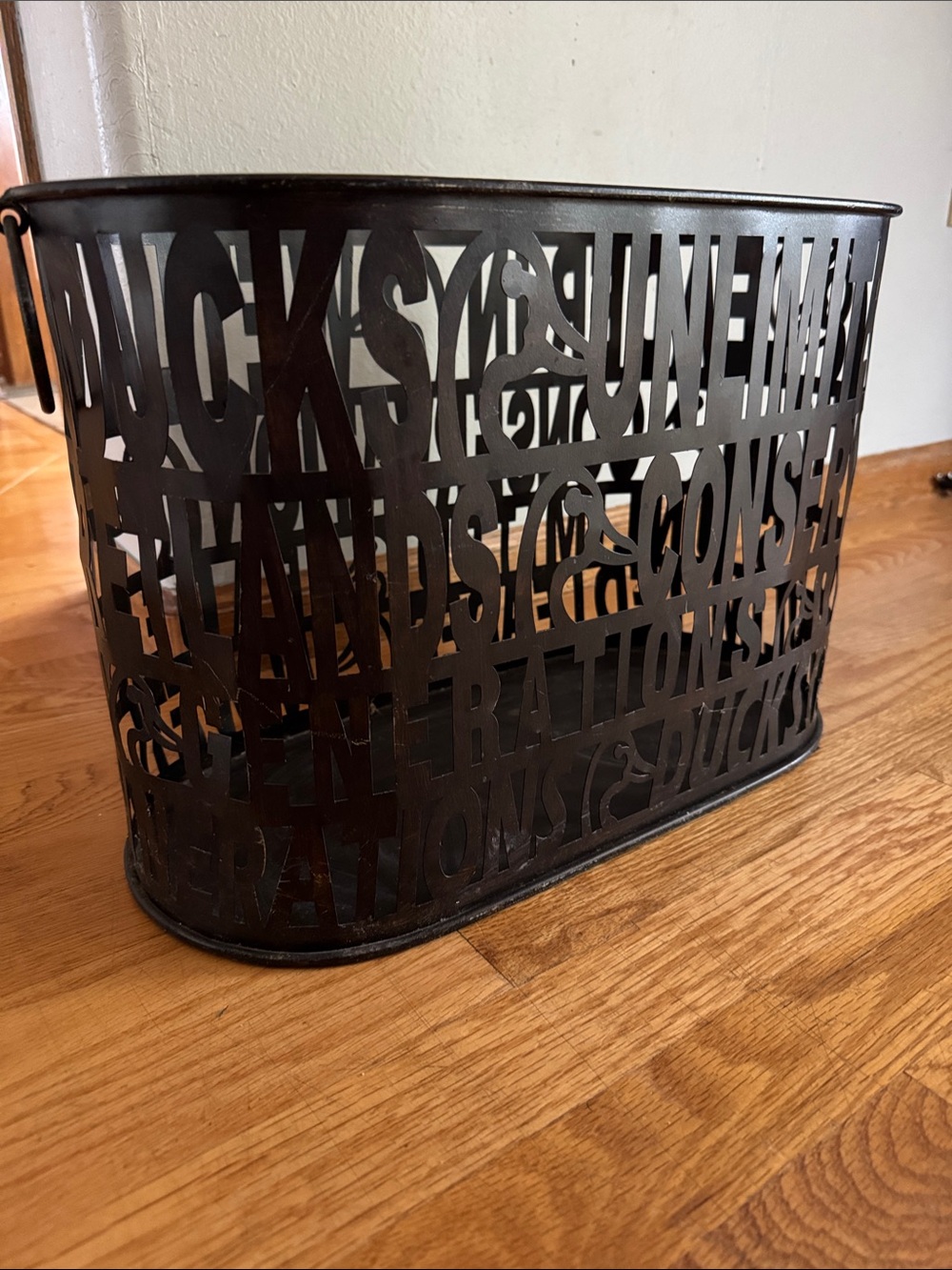 Rare Ducks Unlimited Metal Storage Basket - used condition